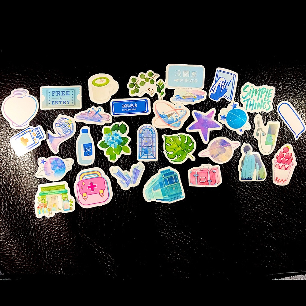 Misc Mix Paper Scrapbook Journaling Accent Decor Stickers pack of 30